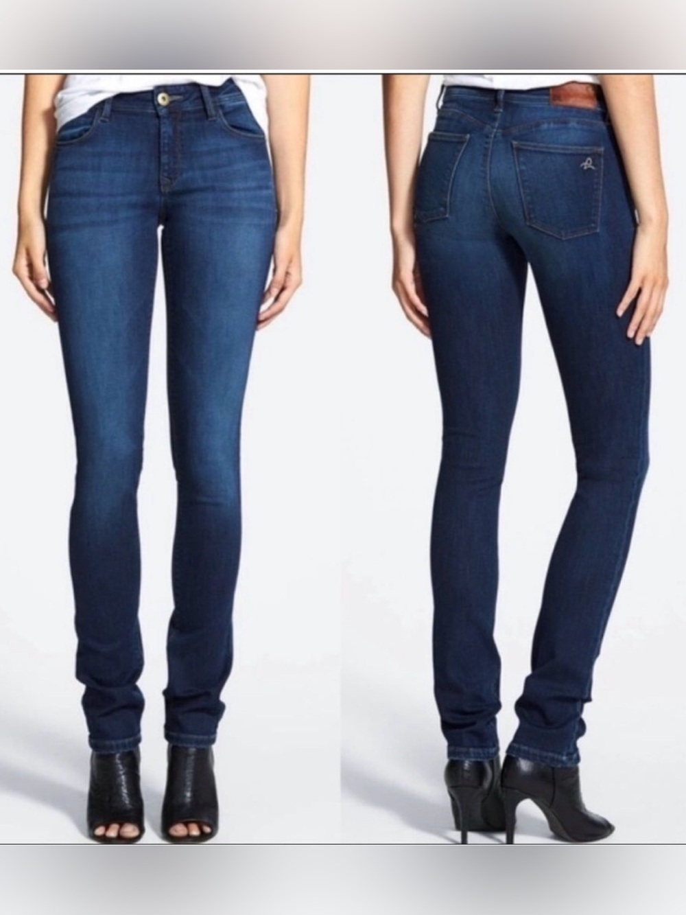 DL1961 Grace High Rise Straight Leg Jeans in Moscow Smart Denim Tencel Lyocell